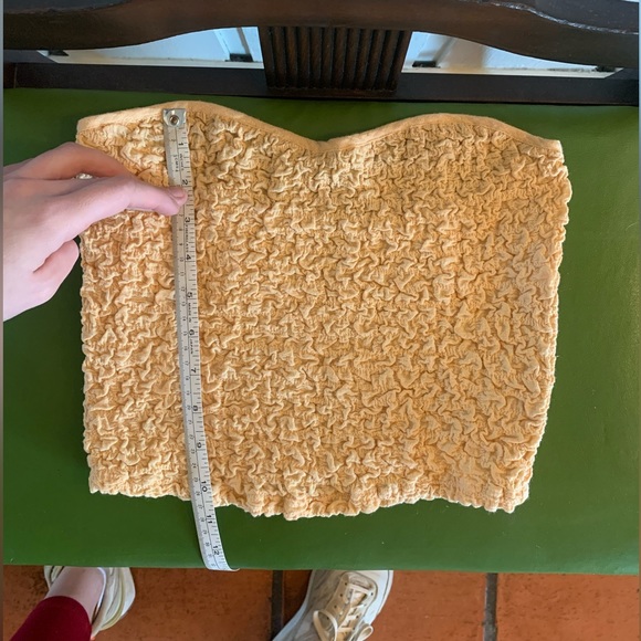 Free People smocked stretchy peach tube top - Picture 1 of 5